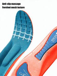 2 Pairs Sports Arch Support Full Length Insoles, Rebound Shock Absorption Running Shoe Accessories - Blue Orange - 2 Pairs - View 3