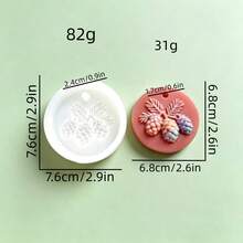 Christmas Hanging Ornament Silicone Mold DIY Handmade Candle Aromatherapy Plaster Soap Silicone Mold - White - View 4