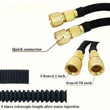 New Garden Expandable Hose, Gardening Hose, Watering Pipe, Car Wash Foam Spray Gun Accessories, High Pressure Adjustable Nozzle, Multiple Spraying Modes, Suitable For Car Wash, Vehicle Cleaning, Irrigation Tools - B - View 5
