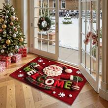 1pc Christmas-Themed Santa Claus And Snowflakes Design Microfiber Bath Rug,Non‑Slip Soft Bathroom Mat,Water‑Absorbent Doormat,Machine Washable,For Bedroom,Kitchen,Entryway,Indoor Use,Home Decor,Perfect Holiday Party Decor Gift,Christmas Decoration - A - View 7