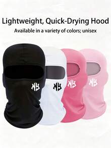 1pc Unisex Letter NY Printing Solid Color Balaclava Head Cove Wind And Dust Protection Ideal For Cycling Hiking Skiing And Other Outdoor Activities. - Multicolor - View 2