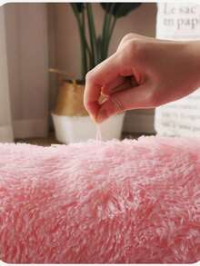 Soft Modern Large Shaggy Area Rug, Suitable For Bedroom, Living Room, Dorm, Home Decor, Plush Fluffy Polyester Fiber Pile, Foam Filled, Lightweight & Comfortable, Pink Tone, Suitable For Girls, Can Be Used As Decorative Carpet - Baby Pink - View 6