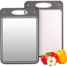 Pure Titanium Cutting Board For Kitchen, Double-Sided Non-Slip Chopping Board With Juice Groove, Suitable For Vegetables, Fruits, Bread And Other Foods, Great Gift For Friends - 1PC - View 9