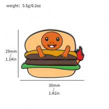 Spin Master Cartoon Personalized Food-Shaped Pokémon Brooch Prize Bread Squirtle Metal Badge Accessory - Multi-color - View 13
