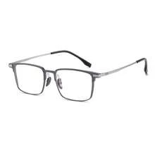 1 Pair Men's Business Retro Plain Lens Glasses, Suitable For Daily Wear, Computer Gaming, Computer Office Work - Clear - View 7