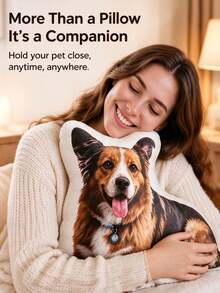 1pc DIY Customized Personalized Photo Pillow, Sofa Bedroom Home Decor, Holiday Couple Pet Memorial, Father's Day Mother's Day Halloween Valentine's Day Thanksgiving Easter April Fool's Day, Unique Fun Toy Gift, Aesthetic Home, Full Of Sentiment - Upload Pictures to Customize Pillows - View 4