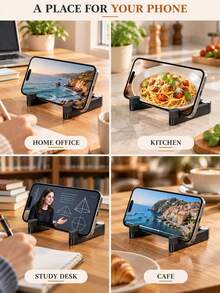 Foldable Phone Stand, Portable V-Shaped Desktop Phone Holder With Stable Triangular Support, Compact Keychain Phone Mount ForSmartphones And Tablets, Hands-Free Viewing Stand For Video Calls, Live Streaming, Office, Travel, Desk Setup And Home Use - A - View 8