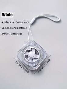 2m/6ft Cute Mini Soft Tape Measure, Portable Retractable Locking Mechanism And Clear Cm/Inch Markings - Suitable For Tailoring, Home, Waist, Bust, Height Measurement - Easy To Store, Wipeable Transparent Shell And Hanging Ring - A - View 5