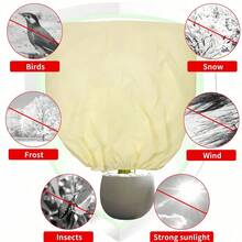 1pc Large Frost Protection Blanket Plant Cover, Large Size With Drawstring Closure, Suitable For Outdoor Garden Plants And Fruit Trees, Effective Frost And Pest Protection, Thickened Fabric Cold-Resistant, Reusable - Multicolor - View 8