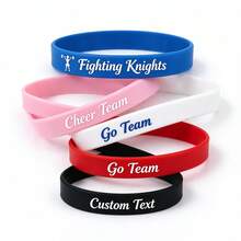 6pcs/Set Running Theme Silicone Wristbands, Multicolor Inspirational Sport Bracelets, Team Runner Race Day Event Rubber Wrist Bands For Men Women - Multicolor - View 2