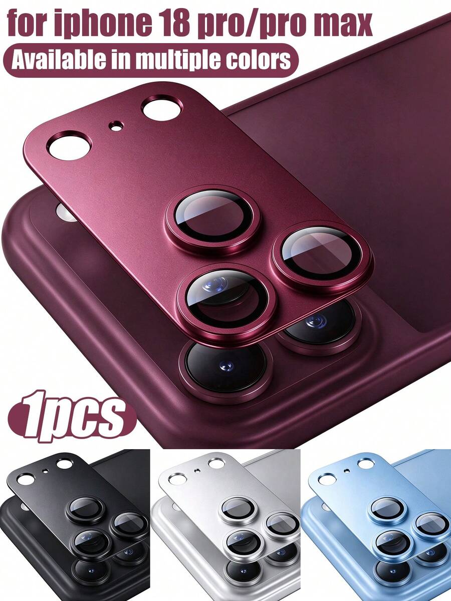 1pc [2026 New] 360° Full Coverage 9H Anti-Shatter Tempered Glass Screen Protector, Compatible With IPhone 18 Pro Max/18 Pro/17 Pro Max/17 Pro, High Definition High Transparency, AR Anti-Glare, Anti-Scratch, Anti-Fingerprint, Thin Design Compatible With Phone Cases, Multiple Colors Available (Black/Burgundy/Blue/Silver) - Red - View 1