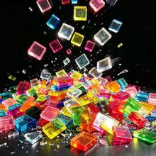 100PCS Exquisite Mixed Color High Transparency Acrylic PVC Sheets, High ...