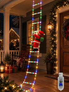 1pc Christmas Ladder Light, Santa Claus Climbing Ladder Decoration ...