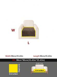 1PC Cream Style Sherpa Fleece Anti-Slip Pet-Friendly Dirt-Proof Sofa Pad, Suitable For Living Room Bedroom Room Sofa Decoration, Protector Cover Pad, Machine Washable - Multicolor - View 26