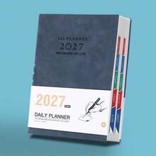 2027 Calendar Planner A5 Hardcover 365 Days One Page Per Day Notebook With Color Index Pages Time Management Schedule Notebook Suitable For Office School Business - A5 - View 9