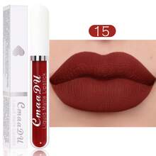 CmaaDU Matte Waterproof Lasting Non-Stick Cup Lip Gloss Lipstick, Non-Sticky Lip Tint, Easy To Color, Moisturizing, Plumping, Transfer-Proof, Long-Lasting, Exquisite, Deep Red, Mauve, Nude, Christmas Gift, Daily, Suitable For Gifts, Festival, Y2K - Burgundy - View 6