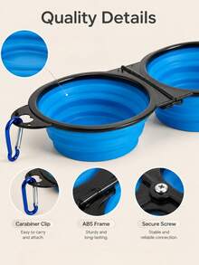 2-In-1 Portable Foldable Double Pet Water Bowl For Dogs, Puppy Outdoor Travel Camping Feeding Container - Multicolor - View 10