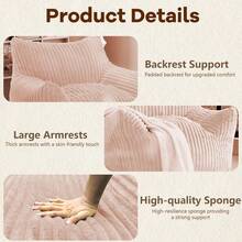 Patio Sofas - White + Flannelette - View 6
