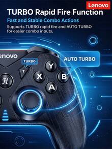Lenovo S05 All-Hall Gaming Controller: Dual Anti-Drift Design For Joysticks And Triggers, 1000Hz Polling Rate, Replaceable Mechanical Axes With Nano-Coating, Sweat-Resistant Coating, Compatible With PC, PS, Switch, And Mobile Devices. - Polar Night Black - View 7
