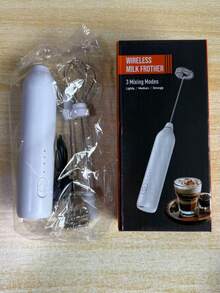 Rechargeable USB Milk Frother, Handheld Electric Milk Foamer For Coffee, 3-Speed Adjustable, Mini Milk Frother Mixer, 300mAh - Black - View 18