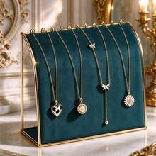 1pc French Luxury Vintage Creative Solid Wood Necklace Display Stand Pendant Bracelet Chain Counter Display Tray Jewelry Storage Organizer Prop - Multicolor - View 17