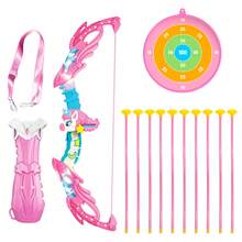 Children's Bow And Arrow Set, Glowing Archery Toy Set With 10 Suction Cup Arrows, Target And Arrow Box, Indoor And Outdoor Play Birthday Gift Toy, Boys And Girls - Multicolor - View 12