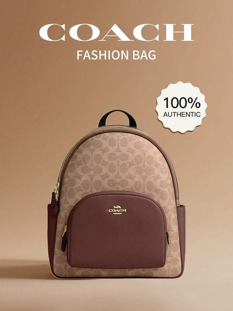 Coach Women's Fashion Short Backpack, Large Capacity Travel & Daily Use Bag, Suitable For Work/Travel/College/Business Shoulder Bag - Brown - View 1