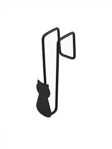 1/2pcs Cat-Shaped Cast Iron Door Hooks, Cute Cat Decor, Heavy Duty Space-Saving Wall Hooks, Easy Installation, Suitable For Hats, Towels, Wallets, Bathrobes Storage, Entryway Bedroom Bathroom Door Rack, Unique Gift For Cat Lovers - Multicolor - View 11