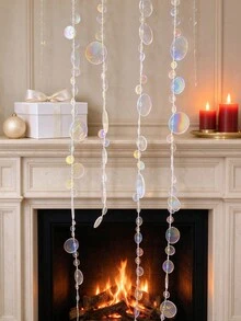20/10/2m Large And Small Round Flat Perforated Bead Chain, Colorful Beaded Garland, Suitable For DIY Wedding Party, Indoor And Outdoor Decoration Bead Strings, DIY Handicrafts, Party Backdrop Decoration Bead Chain - Multiple Styles - View 10