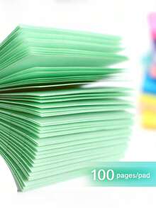 100 قطعة من ملاحظات لاصقة بخطوط أفقية ملونة، دفتر ملاحظات إبداعي بسيط قابل للتمزيق، دفاتر ملاحظات لاصقة قوية قابلة لإعادة الاستخدام، ألوان عشوائية - مقاس واحد - مشاهدة 10