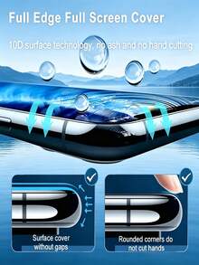 4 Packs Matte Ceramic Film Screen Protector, Anti-Glare Anti-Fingerprint Full Coverage Flexible Soft Non-Glass Film Touch Sensitive Anti-Scratch Bubble Free Easy To Install, Compatible With Compatible With Xiaomi 17T 15T Pro 17c 15c 14c A7 A5 A4 Note 14 13 4G 5G - Clear - View 9