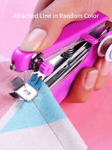 1pc Portable Mini Handheld Sewing Machine, Handheld Sewing Machine Suitable For Home And Travel, Portable Mini Handheld Sewing Machine For Quick Repair And Mending - Compact Lightweight Easy To Use Sewing Supplies, Please Read The Instruction Manual Carefully - Multicolor - View 7