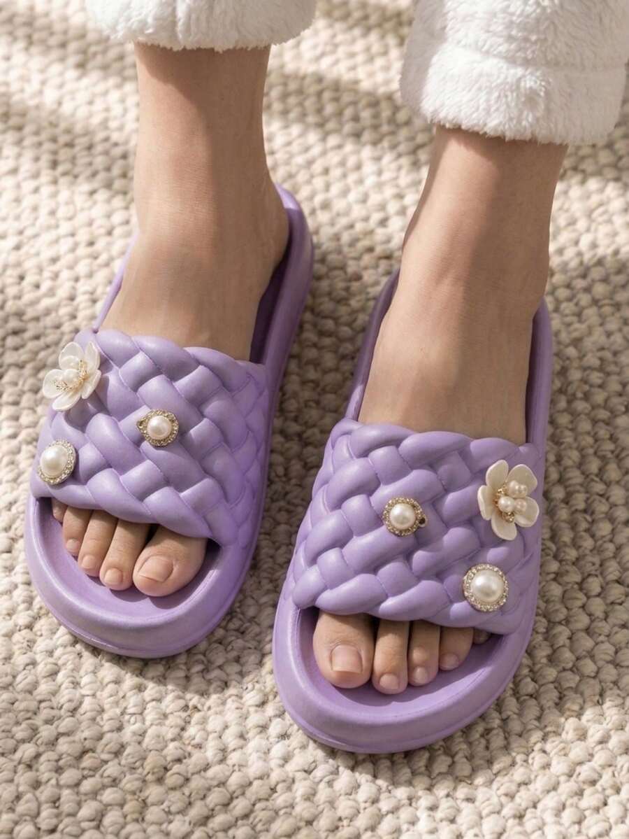 Women Home Slippers - Lilac Purple - View 1