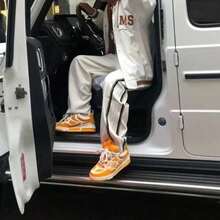 Men Sneakers - Orange - View 1