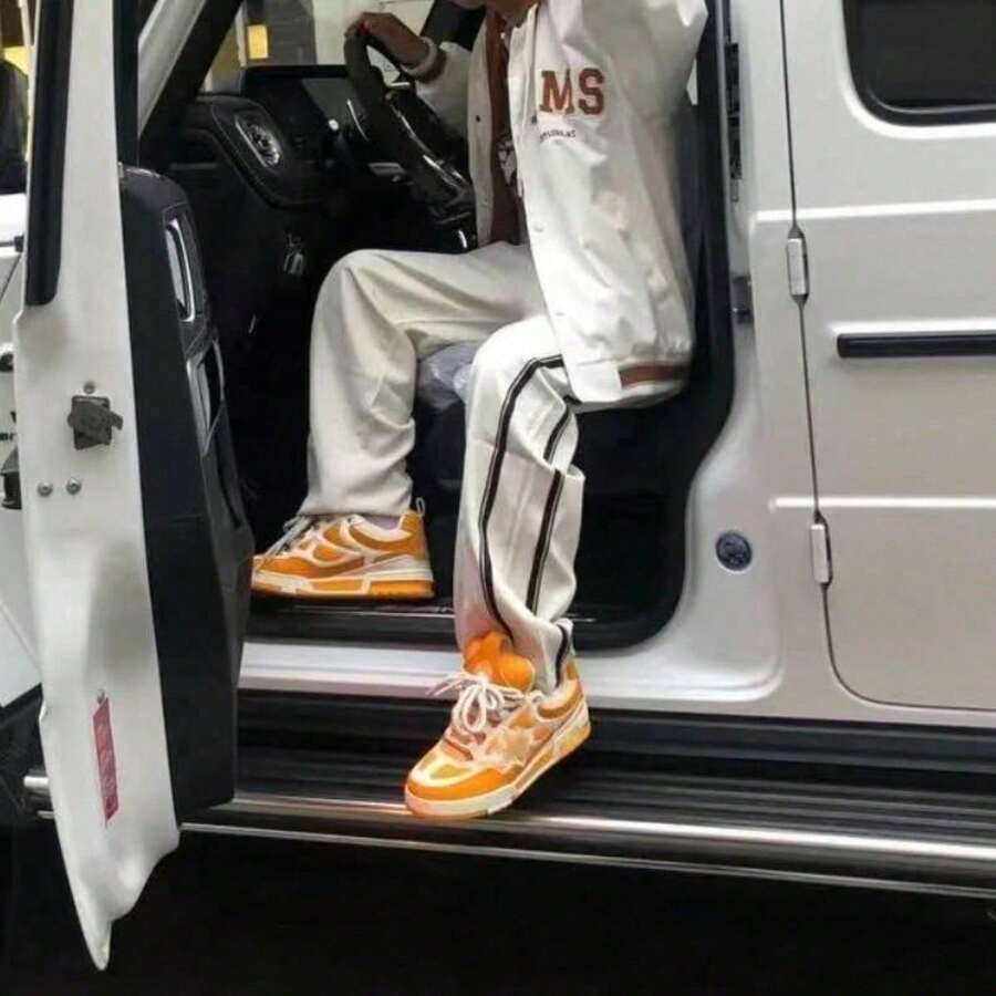 Men Sneakers - Orange - View 1