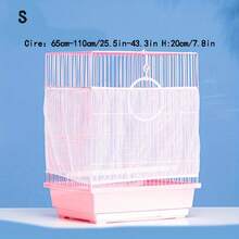 2/1 cái lều che chim màu đen cho vẹt, có nắp che nắng mở phía trước, phù hợp cho vẹt, chim sơn ca và chim cảnh dùng ban đêm, chống bụi, thoáng khí, không bí, lều che chim đa năng - Xem 19