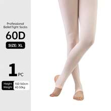 Wuyuan Convertible Ballet Tights, With Foot Opening Design - Soft, Stretchy, Ideal For Dancing, Ballet And Toe Practice - Pink - View 8
