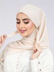1pc Tie-Up Quick-Wear Knitted Headscarf, Soft & Breathable, Anti-Pilling, Tie-Up Design, Comfortable & Versatile, Suitable For Daily Wear, All Seasons - Multicolor - View 10