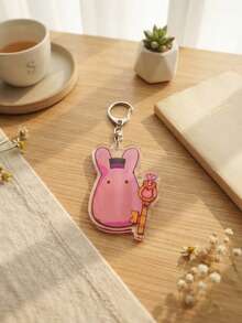1pc/6pcs Chibi Aesthetic Anime Acrylic Keychains, Popular 2D Fantasy Anime "Toilet-Bound Hanako-Kun" Cute Q-Version Art Series Irregular Pattern Pendant, Backpack And Car Key Decoration, Gift For Toilet-Bound Hanako-Kun Fans, Q-Version 2D Aesthetic And Anime Fan Merchandise Lovers - Multicolor - View 9