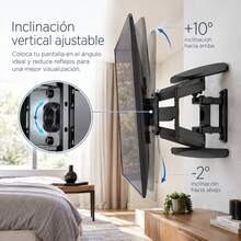 Articulating Wall Mount TV Bracket 40 To 85 Inches, Swivel And Tilt Extendable Arm, Max Load 70 Kg, Compatible With LED LCD Smart TV Screens, Reinforced Steel, Black, B4085N66 - Black - View 7