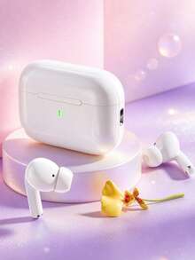 True Wireless Bluetooth Earbuds, Compatible With Apple And Android, Built-In Microphone, Sweat-Proof, Up To 24-Hour Battery Life, White, Earphones > Wireless, Airbud's, Earphones, Over-Ear Headphones - Multicolor - View 1