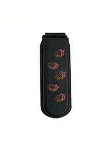 Leopard Print Lips & Bow Print Folding Air Cushion Comb With Mirror, 2-In-1 Portable Compact Hairbrush, Foldable Space-Saving Pocket Comb, Air Cushion Massage Brush, Mini Makeup Comb For Women, Travel, Commuting, Touch-Ups, Daily Use, Exquisite Gift For Best Friend - Multicolor - View 13