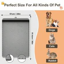 Cat & Dog Food Mat Prevent Spillage Protect Floor, Pet Feeding Mat For Cat & Dog Water Bowl, Durable Thickened Silicone Pet Mat - View 7