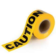 2 Rolls Yellow Warning Tape, Black Text CAUTION Self-Adhesive Safety Isolation Tape, High Visibility, Suitable For Workplace, Halloween Theme Party, Halloween Decoration, Police Cordon, Danger Area, Indoor Crime Scene Prop, Home Decor - A - View 9