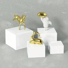 1/6pcs Acrylic Buffet Display Stand, Food Display Rack, Suitable For Buffet Table, Hollow Bottom Dessert Cube Box, White Cube Desktop Storage Rack Storage Box, Suitable For Dessert And Cake Display In Parties, Weddings And Other Holidays, Housewarming Gift - Clear - View 7