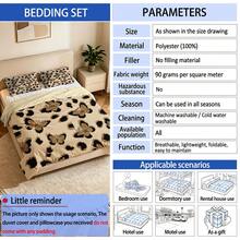 3pcs Yellow Leopard Print Butterfly Duvet Cover Set (1 Duvet Cover + 2 Pillowcases), Breathable, Comfortable, Soft, Suitable For Single/Double, Machine Washable, Room Decor, Dorm Bedding, Daily, Holiday Decoration - Multi-color B - View 4