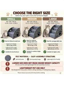 Pet Bed Steps Ladder, Multi-Layer Anti-Slip Small Dog & Cat Climbing Stairs For Elderly Dogs - Grey - View 6