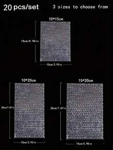 20pcs Shockproof & Anti-Drop Transparent Bubble Mailers Packaging Bags - Transparent - View 2