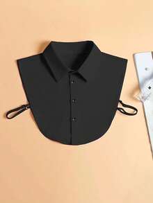 Solid Color Button Style Unisex White, Gray, Blue Multi-Color Multi-Function Professional Pointed Collar Square Collar Fake Collar, Suitable For Matching Sweaters, Suits, Formal Wear, Layered Fake Collar, With Adjustable Buckle, Weight Range: Within 180 Lbs - Multicolor - View 12