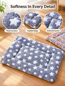 1pc Pet Sleeping Mat, Thickened Warm Floor Mat For Autumn/Winter, Universal Blanket Mat For Cats And Dogs, Dog Crate Mat, Pet Supplies. Suitable For Small And Medium-Sized Dogs And Cats - Multicolor - View 5